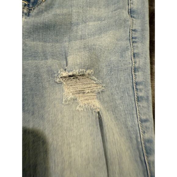 Hollister Jeans Womens 1R W25 L30 Light Wash High Rise Super Skinny Distressed - Picture 6 of 14